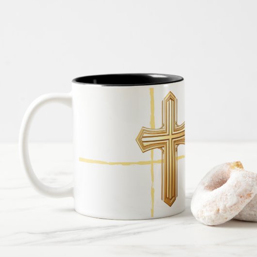Gouden Kruis Mok (Met donut)