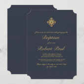 Gouden Kruis religieuze uitnodiging (Voorkant / Achterkant)