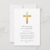 Gouden Kruis Sympathie Begrafenismonument Bedankkaart (Voorkant)