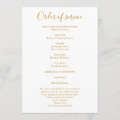 Gouden Kruis Viering van het Leven Orde van Servic Programma (Achterkant)