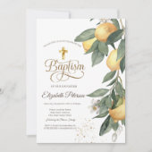 Gouden Kruis Waterverf Citroenen Botanisch Groen P Kaart (Voorkant)