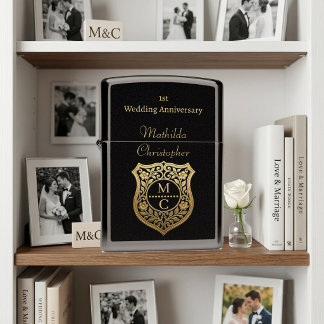Gouden Kuif Monogram Huwelijksjubileum Koppel