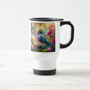 Gouden kuifgroen met kop Finch Fantasy Bird