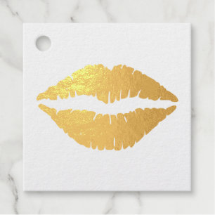 Gouden Kus Lippen Bedankjes Labels