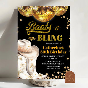 Gouden laarzen en Blings Volwassenen Verjaardagsfe Kaart