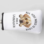 Gouden Labrador Golfheadcover (Voorkant)