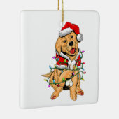 gouden labrador reding kerst light keramisch ornament (Rechts)
