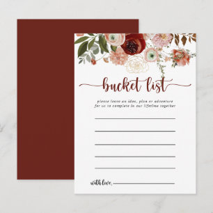 Gouden Landelijke Kleurrijke Bloemige Bucket List Briefkaart