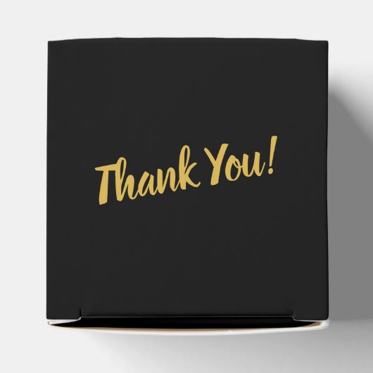 Gouden Las Vegas Strip Silhouet Dank u bruiloft Bedankdoosjes (Bovenkant)