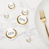 Gouden Laurel krans monogram Confetti (Groep)