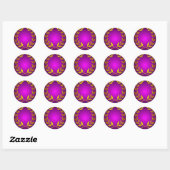 Gouden Laurel krans ronde Sticker (Vel)