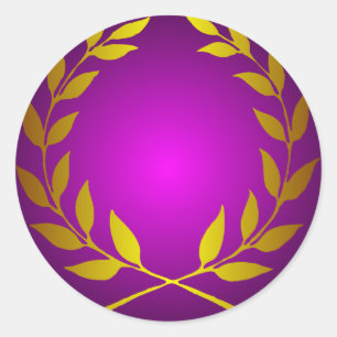 Gouden Laurel krans ronde Sticker