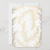 Gouden Laurel Krans Wit Elegante Foto Verjaardag Kaart (Achterkant)
