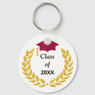 Gouden lauwerkrans klas van 20XX Sleutelhanger
