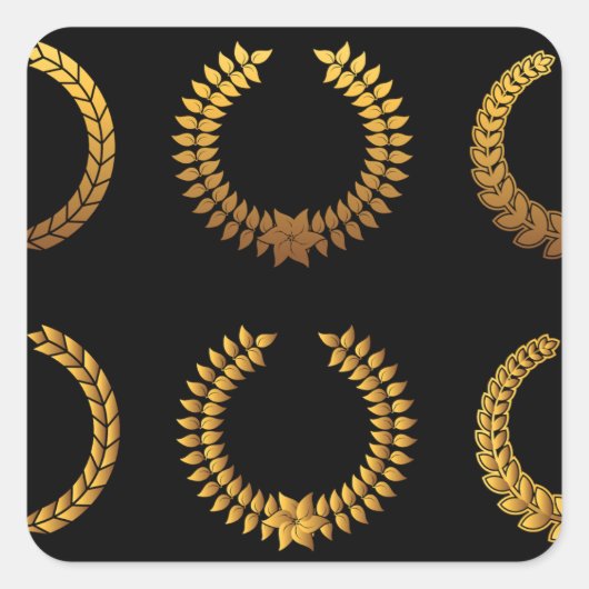 Gouden lauwerkransen Stickers (Voorkant)