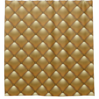 Gouden lederen bekleding,  bank. douchegordijn