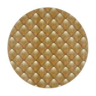 Gouden lederen bekleding,  bank. snijplank
