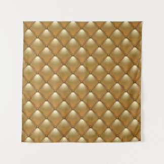 Gouden lederen bekleding,  bank. wandkleed