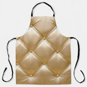 Gouden lederen bekleding close-up schort (Voorkant)