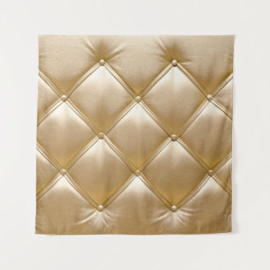 Gouden lederen bekleding close-up wandkleed