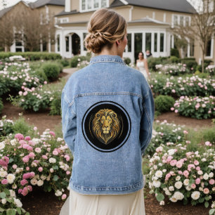 Gouden leeuw denim jacket