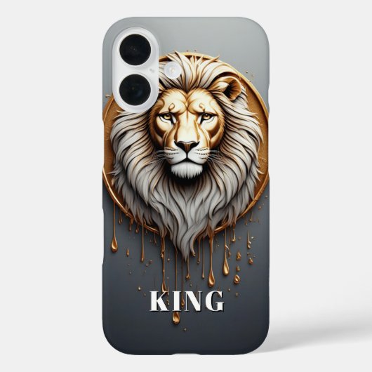 Gouden Leeuw Eigen Ontwerp 🦁 Case-Mate iPhone Case (Achterkant)