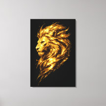 Gouden Leeuw Erfenis | Luxe Gouden Leeuw Canvaspri