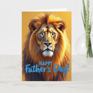 Gouden Leeuw Gelukkige Vaderdag Kaart
