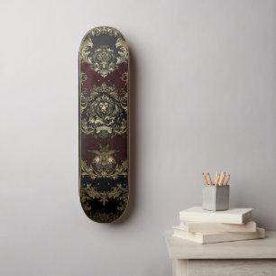 gouden leeuw ontwerp skateboard