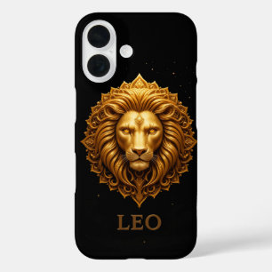 Gouden Leeuw Symbool dat Kracht Vertegenwoordigt, iPhone 16 Hoesje