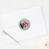 Gouden Leeuw Tamarin Aap Ronde Sticker (Envelop)