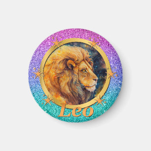 Gouden Leeuw Zodiac Horoscoop Een Motiverende Insp Magneet