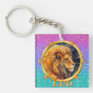 Gouden Leeuw Zodiac Horoscoop Een Motiverende Insp Sleutelhanger