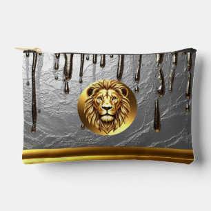Gouden Leeuwenkop Met Metaal Druppel Effect 🦁 Etui