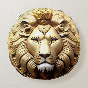 Gouden Leeuwmedaille Met Kroon Rond Kussen