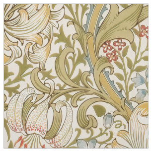 Gouden Lelie Klassieke William Morris Stof