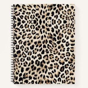 Gouden Leopard Huidpatroon Print Notitieboek