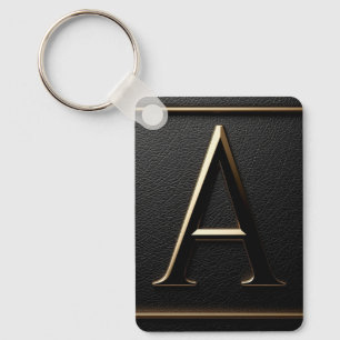 ✨ Gouden Letter A Monogram Geschenk Voor Mannen Sleutelhanger