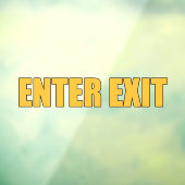 Gouden letters Enter Exit winkel zakelijke deur Raamsticker (Vel 3)