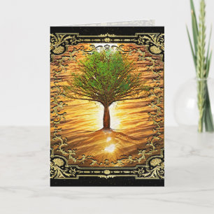 Gouden Levensboom Grafische Kunst Kaart