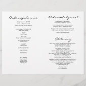 Gouden Levensviering Uitvaart Vouwprogramma Flyer (Achterkant)