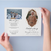 Gouden Levensviering Uitvaart Vouwprogramma Flyer (Hand)