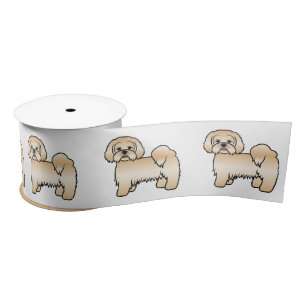 Gouden Lhasa Apso Schattige Cartoonhond Illustrati Lint