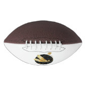 Gouden libel in zwarte cirkel american football (Voorkant)