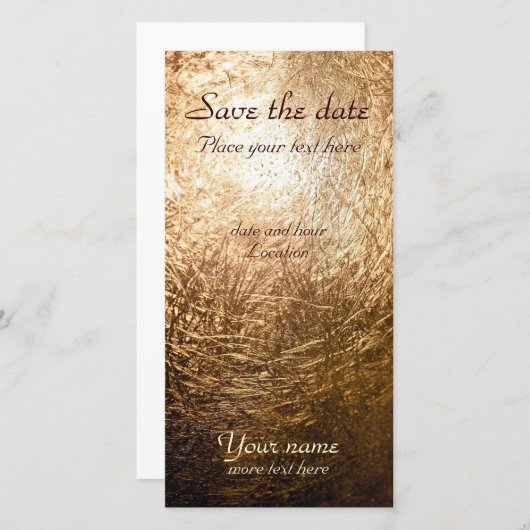 Gouden Licht 001 Save The Date (Voorkant / Achterkant)