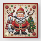 "Gouden Lichten" Vierkante Klok (Voorkant)