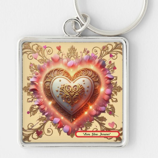 "Gouden Liefde Aura" Sleutelhanger (Voorkant)
