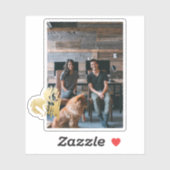 Gouden Liefde Hart Foto Gepersonaliseerd Sticker (Vel)