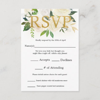 Gouden Liefde RSVP Kaartje