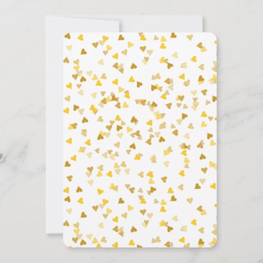 Gouden Liefdeshartjes Klaar om te Barsten Baby Sho Kaart (Achterkant)